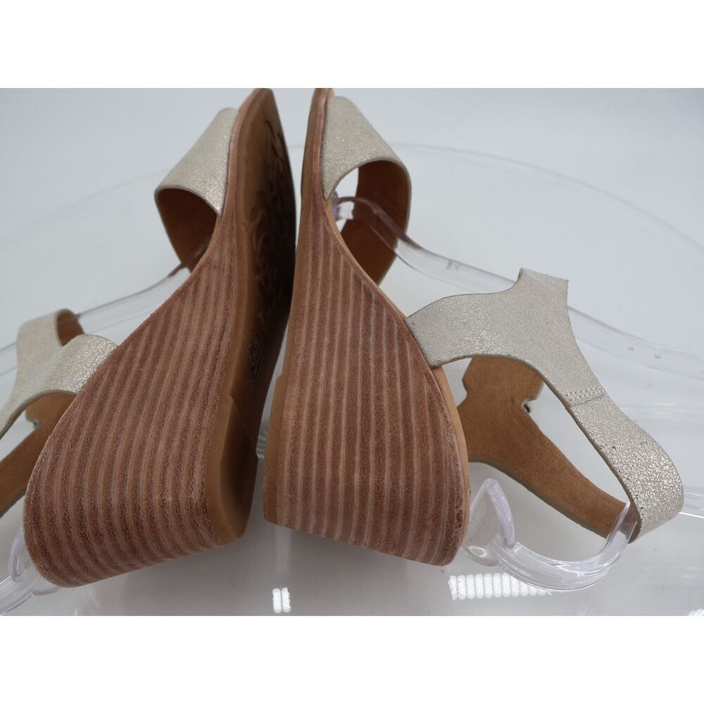 Sofft Garin Sandals Womens Size 11 Gold Metallic Leather Wedge Slingback - Picture 5 of 13